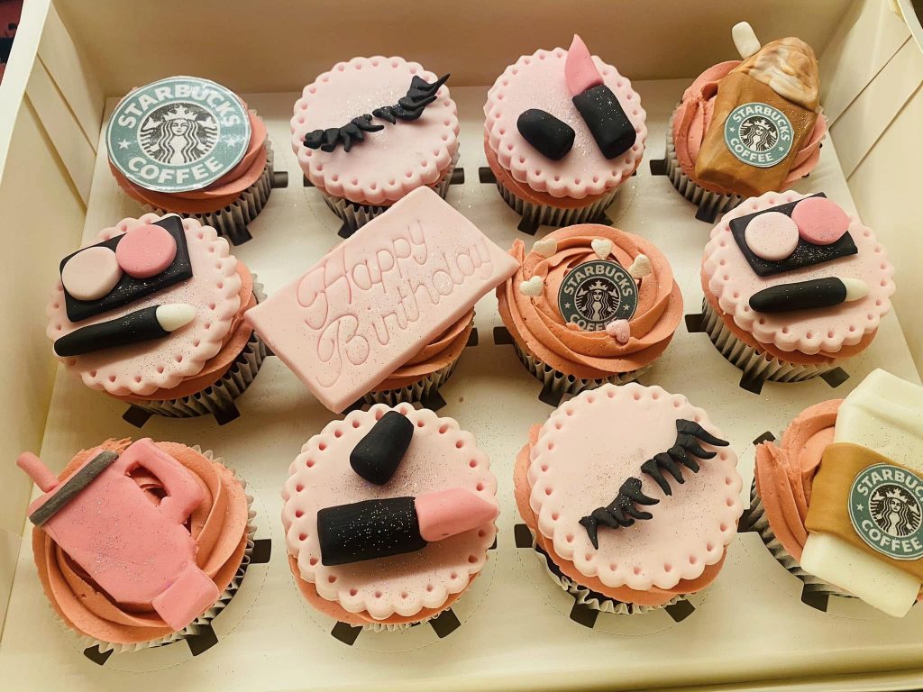 Cupcakes with fondant make up item on top  Cupcake Gallery
